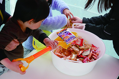 岡山注文住宅　ワークショップ　お菓子すくい